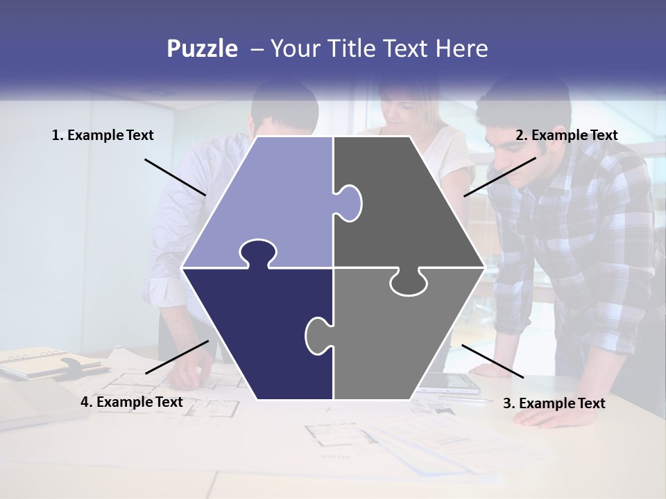 A Group Of People Looking At A Computer Screen PowerPoint Template