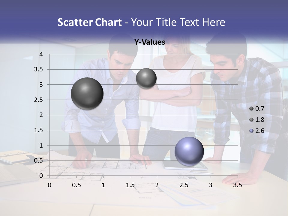 A Group Of People Looking At A Computer Screen PowerPoint Template