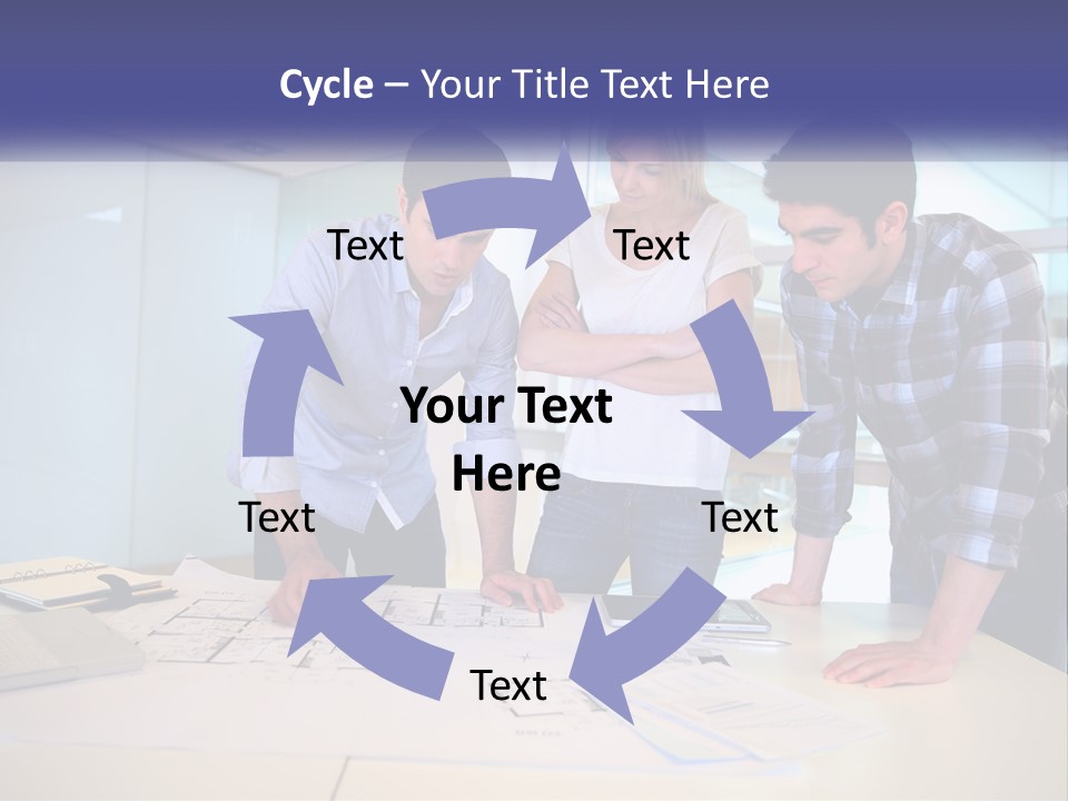 A Group Of People Looking At A Computer Screen PowerPoint Template