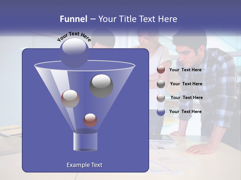 A Group Of People Looking At A Computer Screen PowerPoint Template
