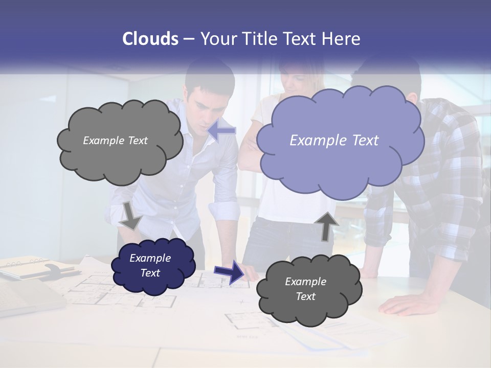 A Group Of People Looking At A Computer Screen PowerPoint Template