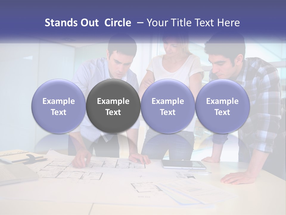 A Group Of People Looking At A Computer Screen PowerPoint Template