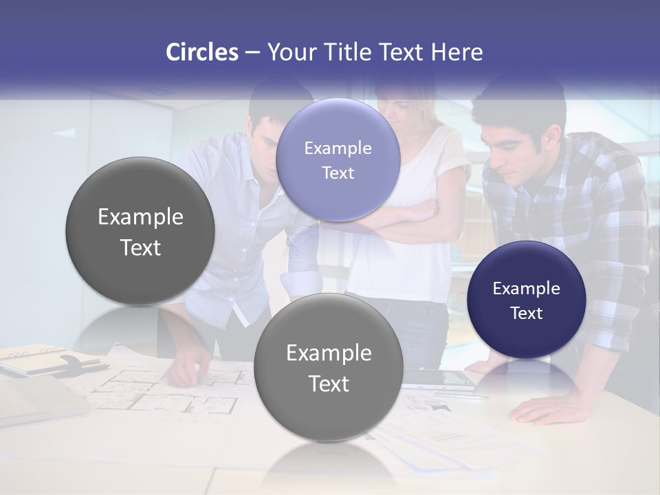 A Group Of People Looking At A Computer Screen PowerPoint Template