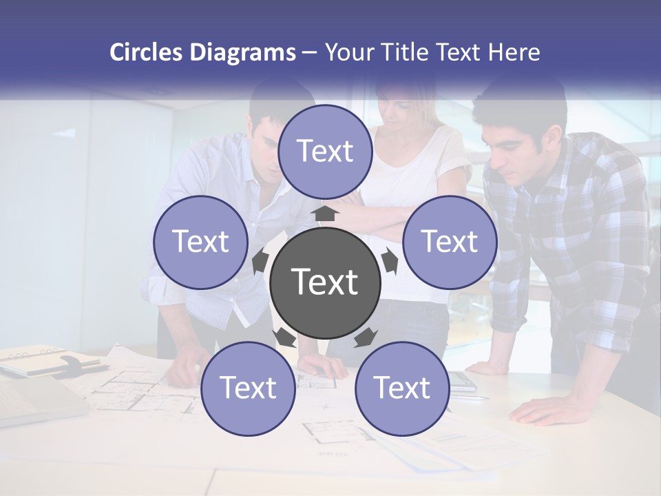 A Group Of People Looking At A Computer Screen PowerPoint Template