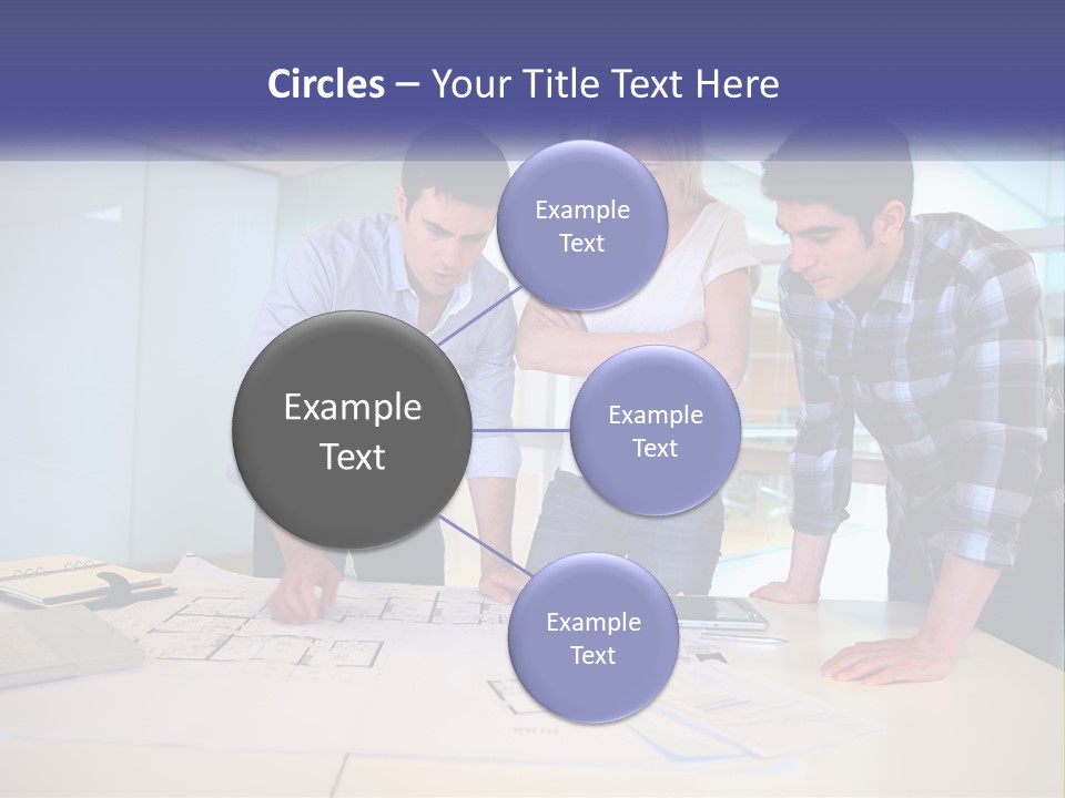 A Group Of People Looking At A Computer Screen PowerPoint Template