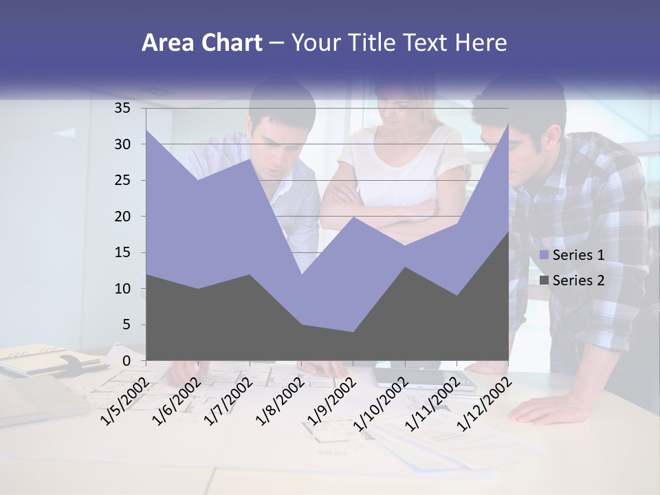 A Group Of People Looking At A Computer Screen PowerPoint Template