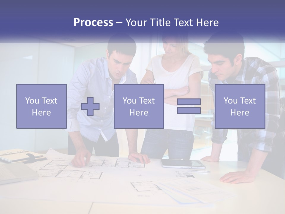 A Group Of People Looking At A Computer Screen PowerPoint Template