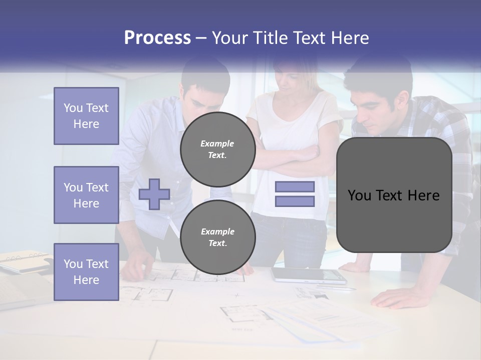 A Group Of People Looking At A Computer Screen PowerPoint Template