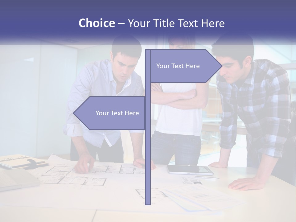 A Group Of People Looking At A Computer Screen PowerPoint Template