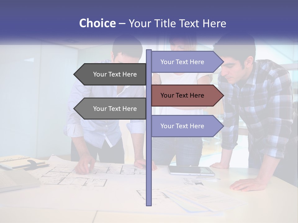 A Group Of People Looking At A Computer Screen PowerPoint Template