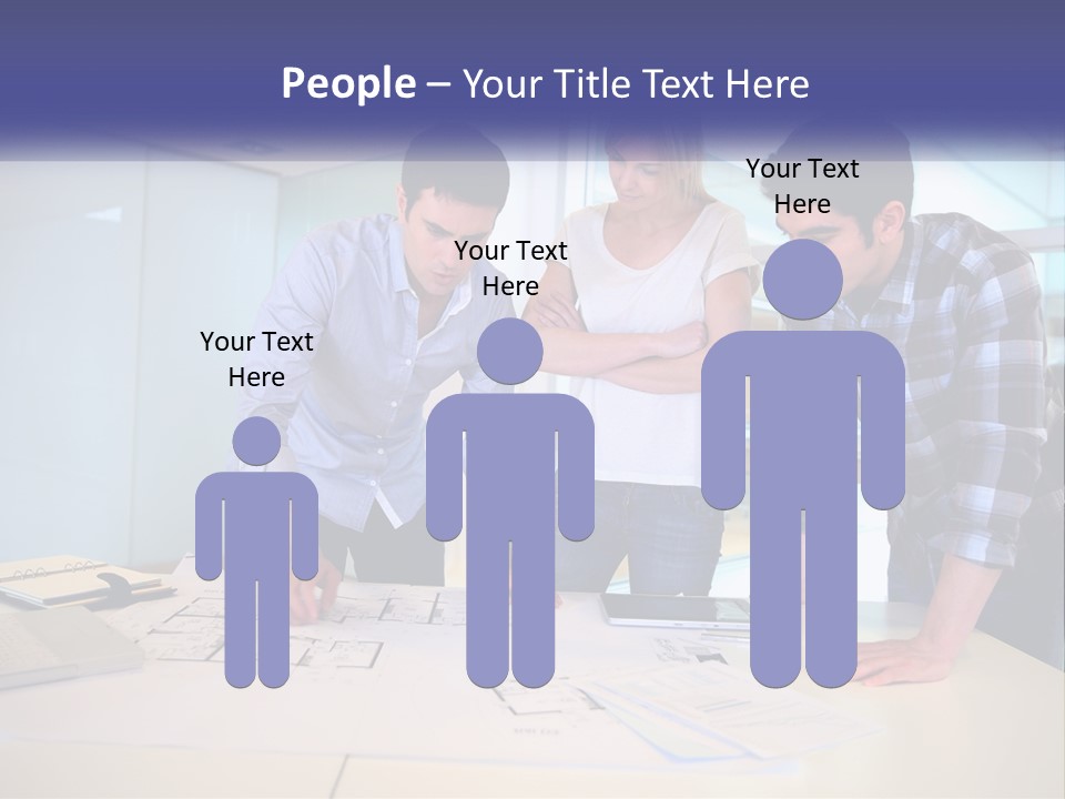 A Group Of People Looking At A Computer Screen PowerPoint Template