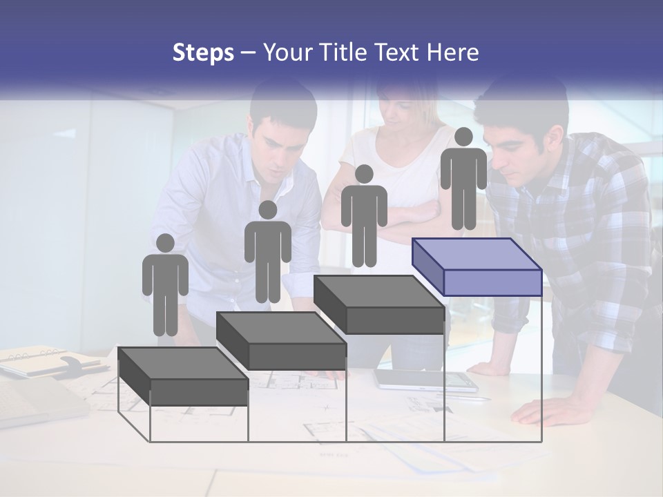 A Group Of People Looking At A Computer Screen PowerPoint Template