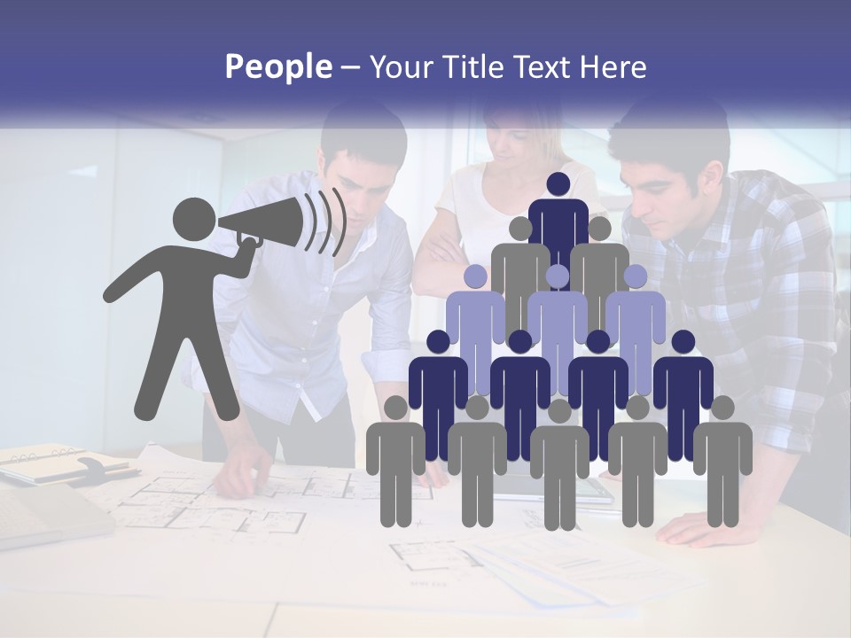 A Group Of People Looking At A Computer Screen PowerPoint Template