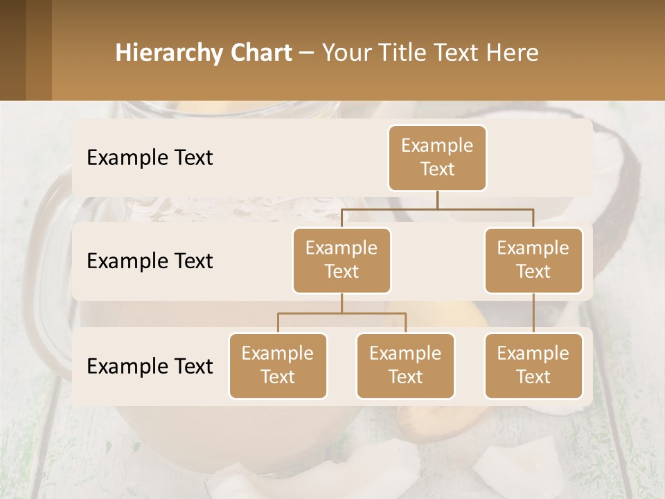 A Banana, Coconut, And Milkshake Are On A Table PowerPoint Template