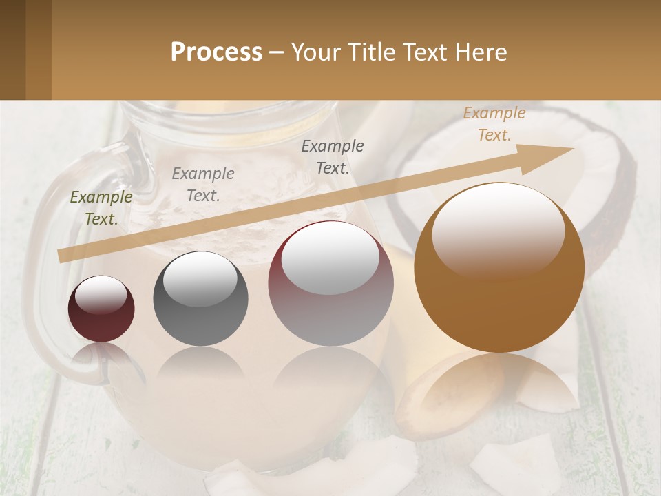 A Banana, Coconut, And Milkshake Are On A Table PowerPoint Template