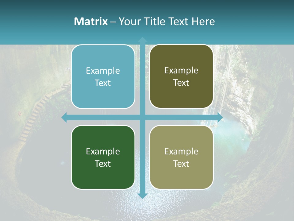A Large Pool Of Water Surrounded By Trees PowerPoint Template