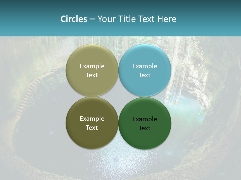 A Large Pool Of Water Surrounded By Trees PowerPoint Template