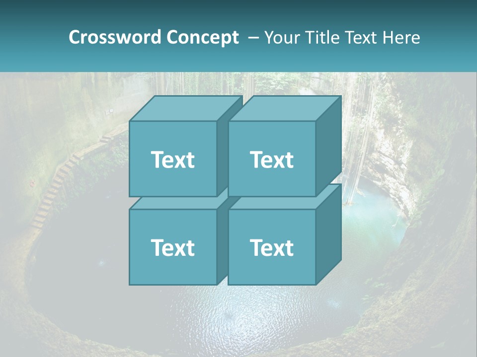 A Large Pool Of Water Surrounded By Trees PowerPoint Template