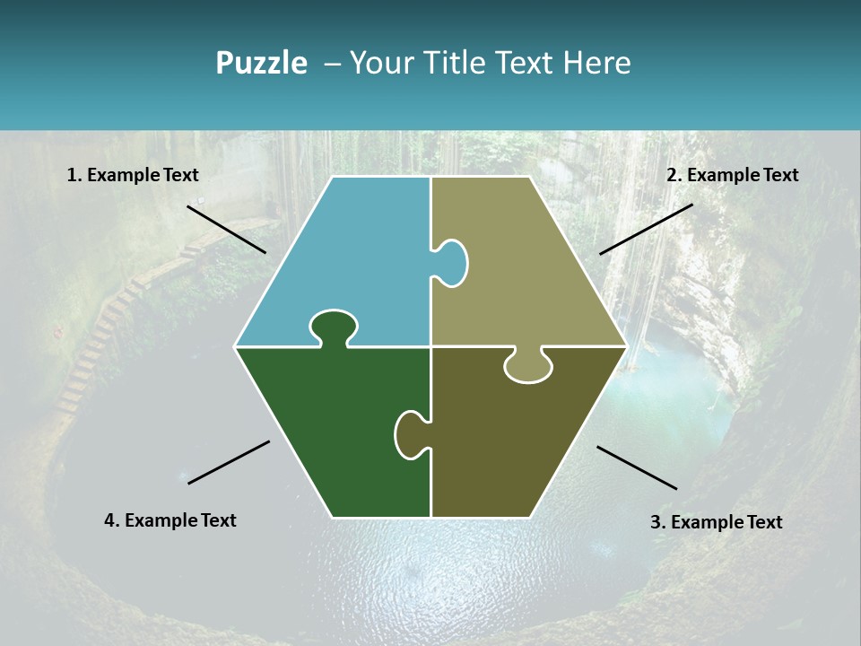 A Large Pool Of Water Surrounded By Trees PowerPoint Template