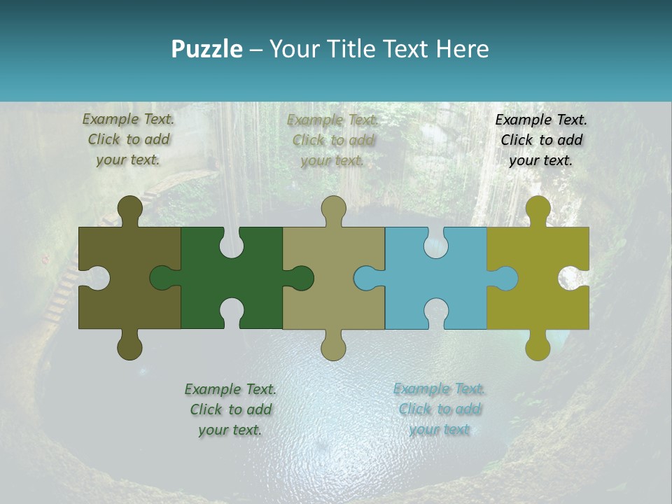 A Large Pool Of Water Surrounded By Trees PowerPoint Template