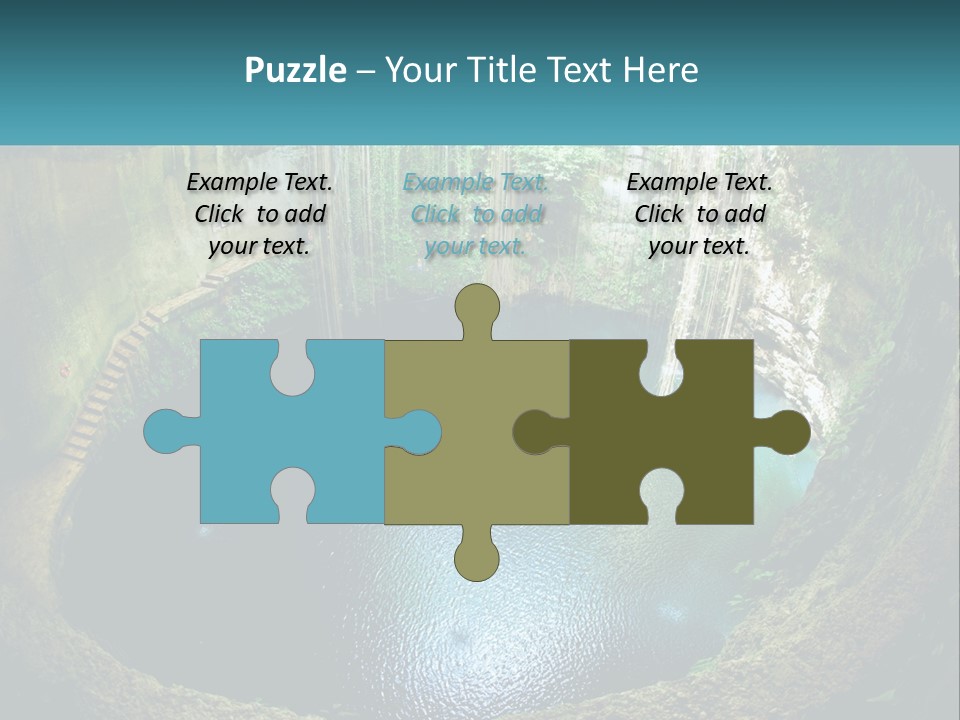 A Large Pool Of Water Surrounded By Trees PowerPoint Template