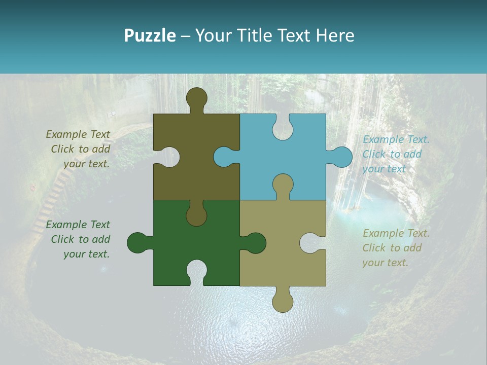 A Large Pool Of Water Surrounded By Trees PowerPoint Template