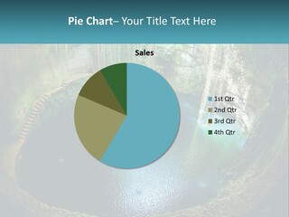 A Large Pool Of Water Surrounded By Trees PowerPoint Template