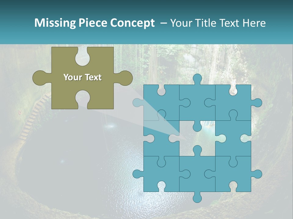 A Large Pool Of Water Surrounded By Trees PowerPoint Template