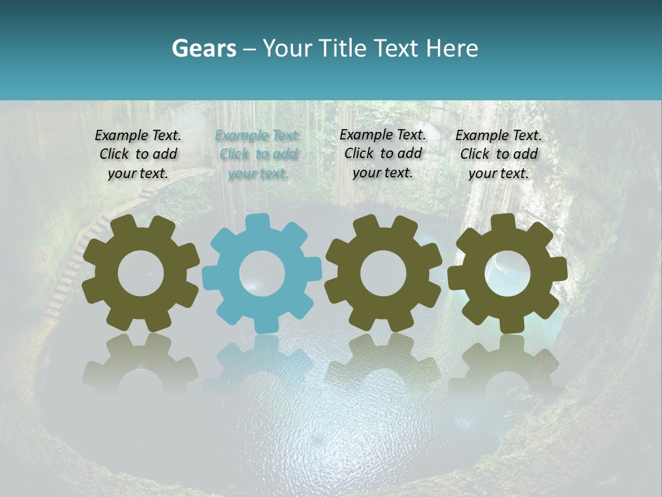 A Large Pool Of Water Surrounded By Trees PowerPoint Template