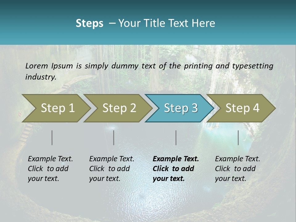 A Large Pool Of Water Surrounded By Trees PowerPoint Template
