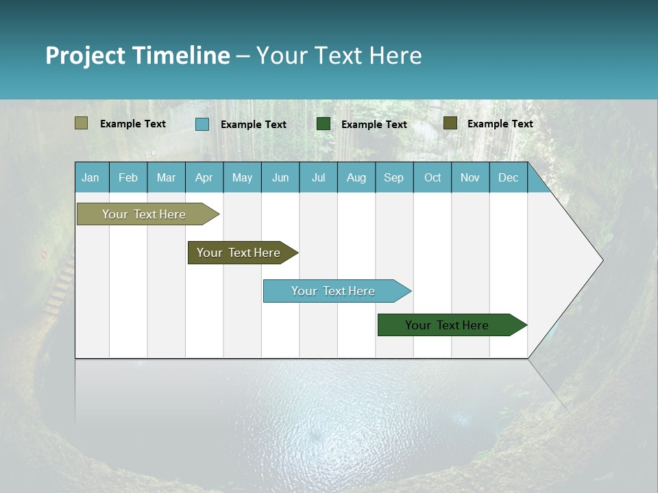 A Large Pool Of Water Surrounded By Trees PowerPoint Template