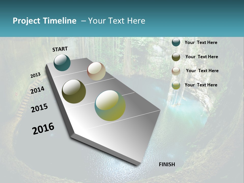 A Large Pool Of Water Surrounded By Trees PowerPoint Template