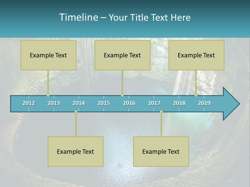 A Large Pool Of Water Surrounded By Trees PowerPoint Template