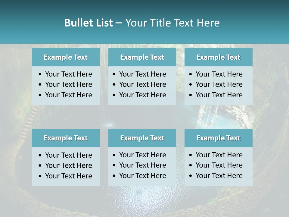 A Large Pool Of Water Surrounded By Trees PowerPoint Template