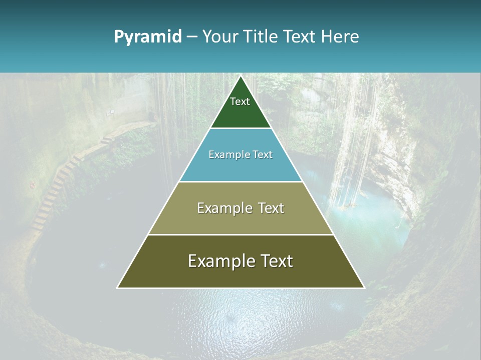A Large Pool Of Water Surrounded By Trees PowerPoint Template