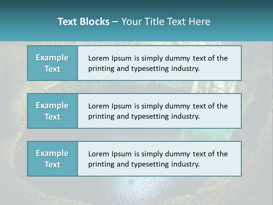 A Large Pool Of Water Surrounded By Trees PowerPoint Template