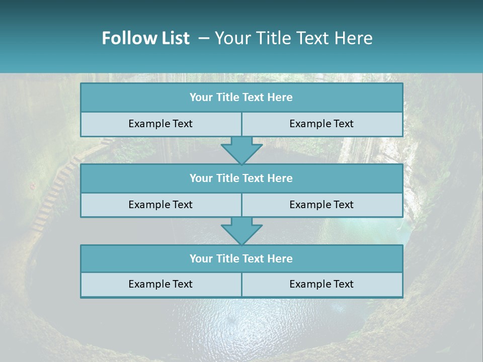 A Large Pool Of Water Surrounded By Trees PowerPoint Template