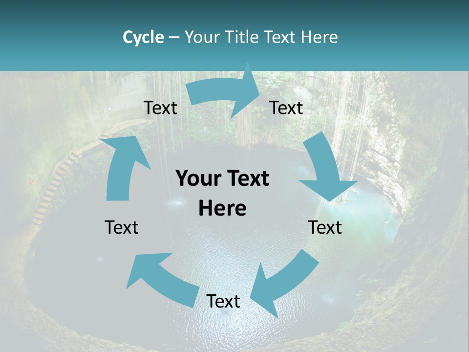 A Large Pool Of Water Surrounded By Trees PowerPoint Template