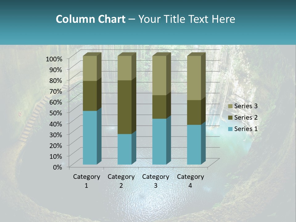 A Large Pool Of Water Surrounded By Trees PowerPoint Template