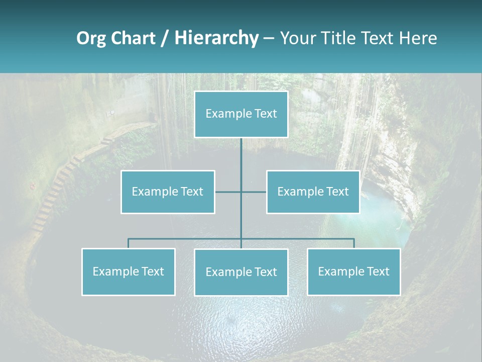 A Large Pool Of Water Surrounded By Trees PowerPoint Template