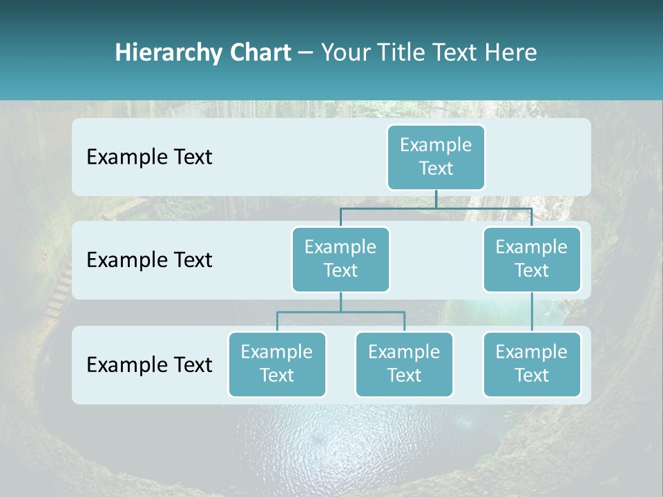 A Large Pool Of Water Surrounded By Trees PowerPoint Template