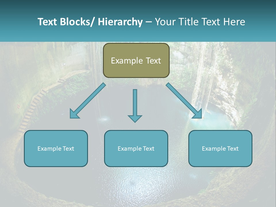 A Large Pool Of Water Surrounded By Trees PowerPoint Template