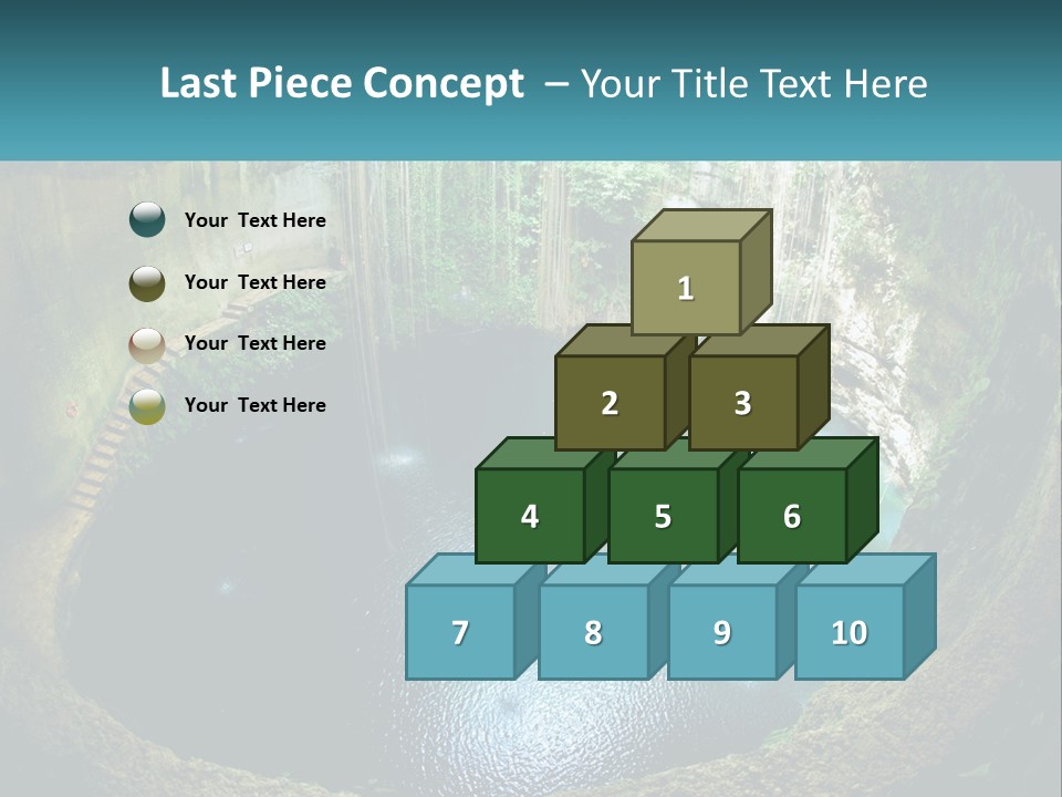 A Large Pool Of Water Surrounded By Trees PowerPoint Template