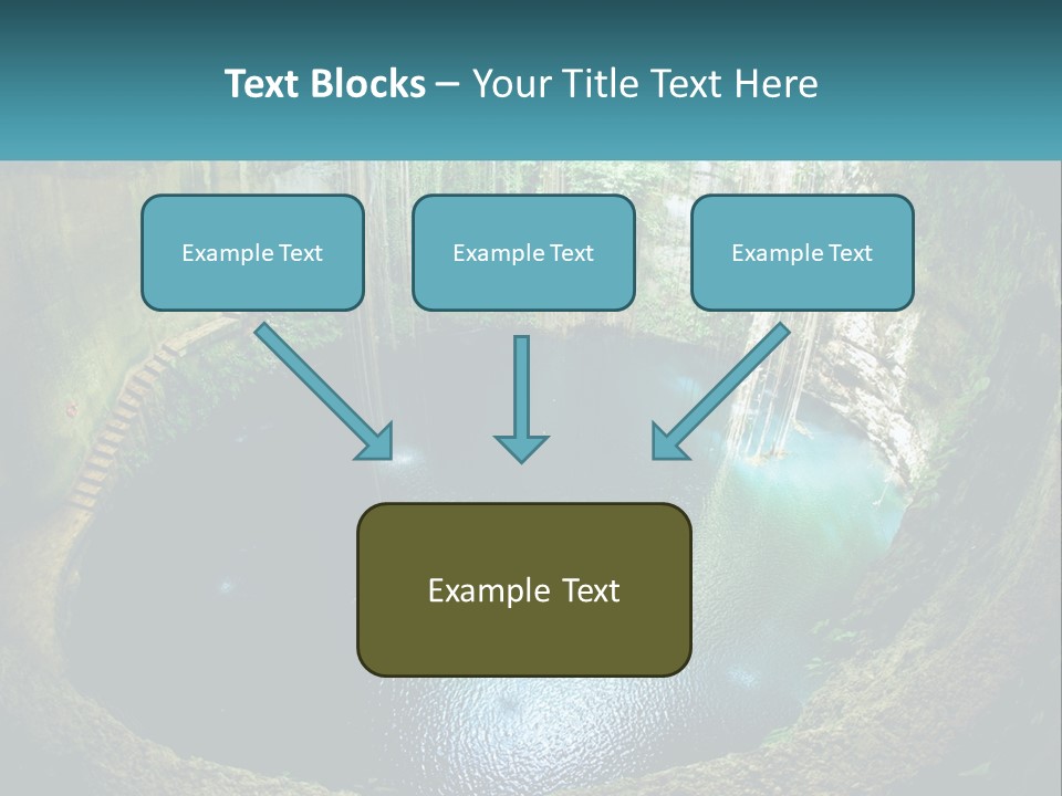 A Large Pool Of Water Surrounded By Trees PowerPoint Template