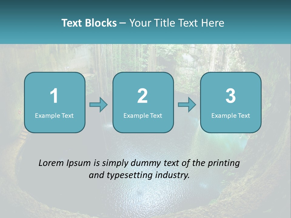 A Large Pool Of Water Surrounded By Trees PowerPoint Template