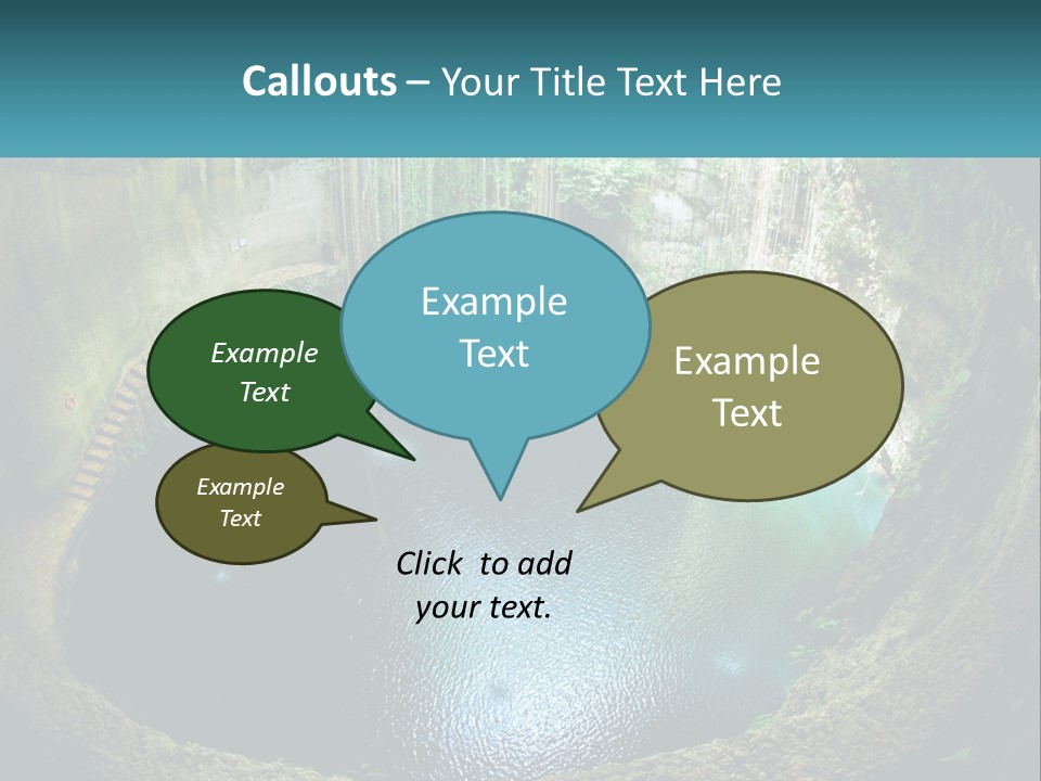 A Large Pool Of Water Surrounded By Trees PowerPoint Template