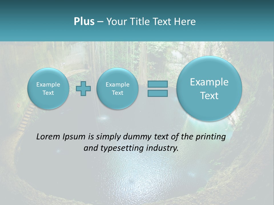 A Large Pool Of Water Surrounded By Trees PowerPoint Template