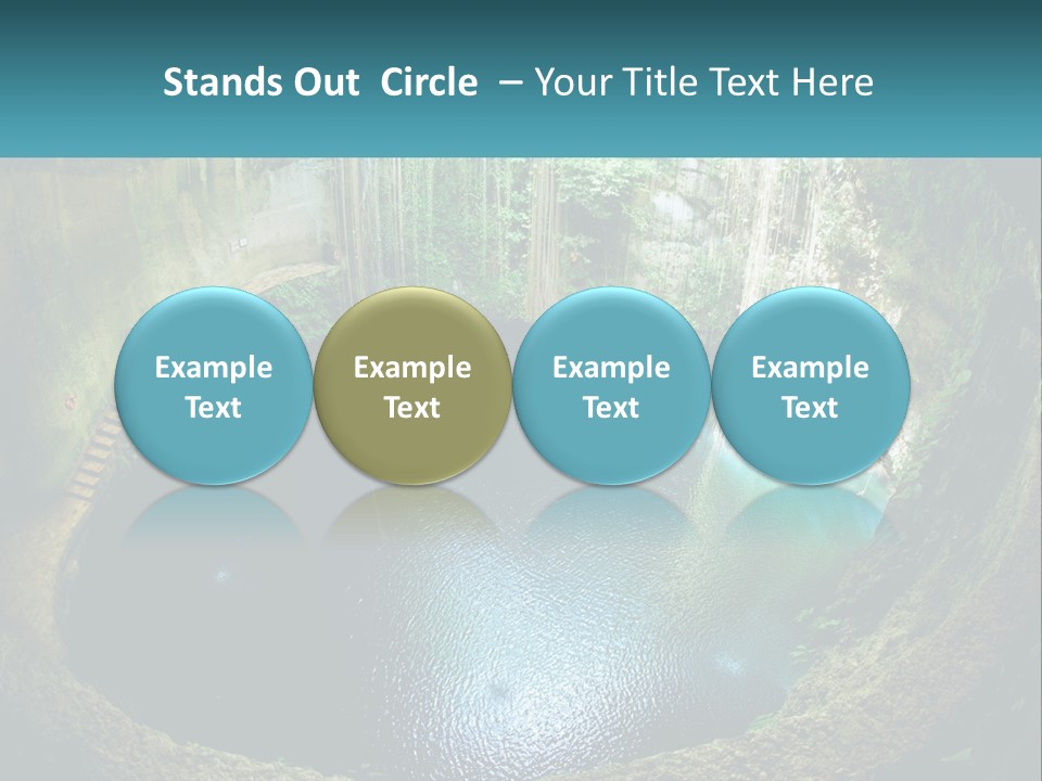 A Large Pool Of Water Surrounded By Trees PowerPoint Template