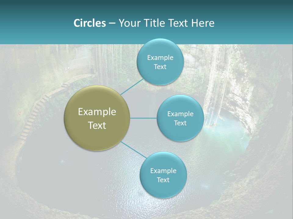 A Large Pool Of Water Surrounded By Trees PowerPoint Template