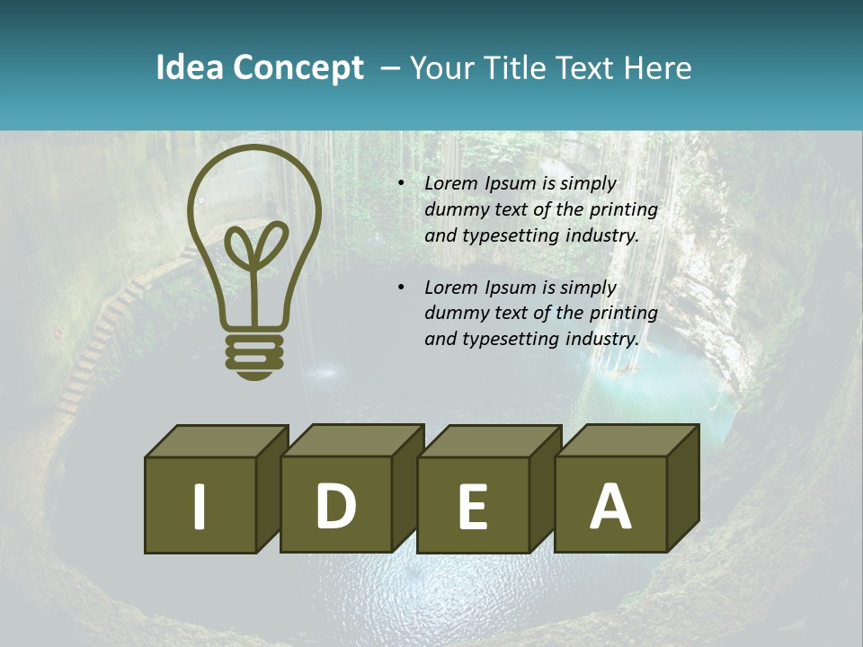 A Large Pool Of Water Surrounded By Trees PowerPoint Template